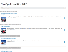 Tablet Screenshot of cho-oyu-expedition.blogspot.com