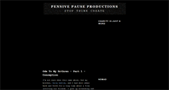 Desktop Screenshot of pensivepause.blogspot.com