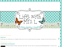 Tablet Screenshot of livelovelearnwithmrsl.blogspot.com