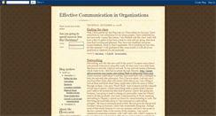Desktop Screenshot of effectivecommunicationsinorganization.blogspot.com