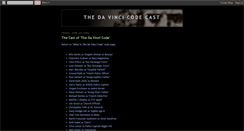 Desktop Screenshot of davincicodecast.blogspot.com