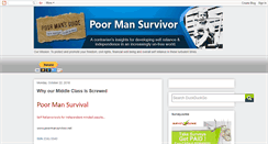 Desktop Screenshot of poormansurvivorblog.blogspot.com