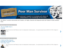 Tablet Screenshot of poormansurvivorblog.blogspot.com