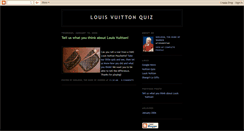 Desktop Screenshot of louisvuittonquiz.blogspot.com