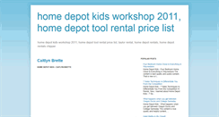 Desktop Screenshot of homedepotkidsworkshop2011.blogspot.com