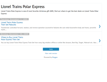 Tablet Screenshot of lioneltrainspolarexpress.blogspot.com