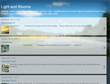 Tablet Screenshot of lightandblooms.blogspot.com