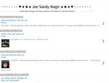 Tablet Screenshot of joesandymagic.blogspot.com