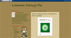 Desktop Screenshot of livrariaespacopsi.blogspot.com