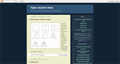 Desktop Screenshot of paperplaneideas.blogspot.com