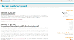 Desktop Screenshot of forum-nachhaltigkeit.blogspot.com