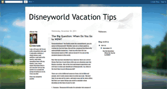 Desktop Screenshot of disneyworldvacationtips.blogspot.com