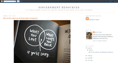 Desktop Screenshot of discernmentresources.blogspot.com