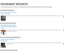 Tablet Screenshot of discernmentresources.blogspot.com