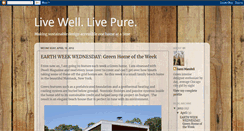 Desktop Screenshot of livewelllivepure.blogspot.com