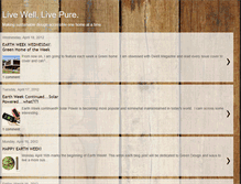 Tablet Screenshot of livewelllivepure.blogspot.com