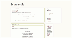 Desktop Screenshot of la-puta-vida.blogspot.com