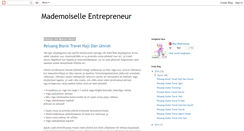 Desktop Screenshot of mademoiselleentrepreneur.blogspot.com