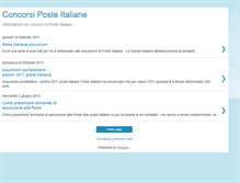 Tablet Screenshot of concorsiposteitaliane.blogspot.com