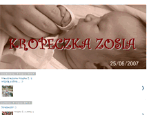 Tablet Screenshot of kropeczka-zosia.blogspot.com