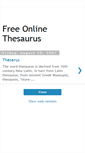 Mobile Screenshot of free-online-thesarus.blogspot.com