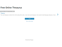 Tablet Screenshot of free-online-thesarus.blogspot.com