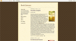 Desktop Screenshot of booklistener.blogspot.com