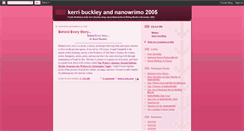 Desktop Screenshot of kerribuckleysnanowrimo.blogspot.com
