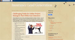 Desktop Screenshot of insurancesalesleadgeneration.blogspot.com