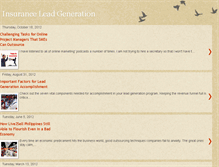 Tablet Screenshot of insurancesalesleadgeneration.blogspot.com