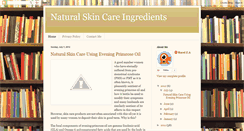 Desktop Screenshot of naturalskincareingredients.blogspot.com