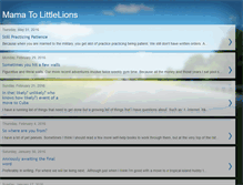 Tablet Screenshot of mamatolittlelions.blogspot.com