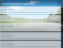 Tablet Screenshot of lutheransrestoringcreationblog.blogspot.com