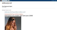 Desktop Screenshot of aishwarya-rai-2008.blogspot.com