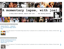 Tablet Screenshot of amomentarylapsewithjoel.blogspot.com