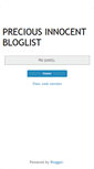 Mobile Screenshot of precious-innocent-bloglist.blogspot.com
