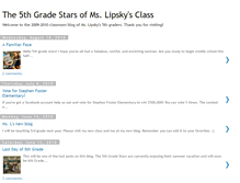 Tablet Screenshot of 5thgradestars.blogspot.com