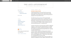 Desktop Screenshot of antiantifeminist.blogspot.com