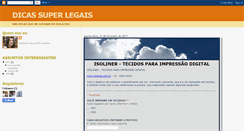 Desktop Screenshot of dicas-superlegais.blogspot.com