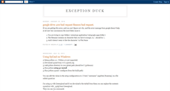 Desktop Screenshot of exceptionduck.blogspot.com