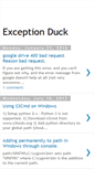 Mobile Screenshot of exceptionduck.blogspot.com