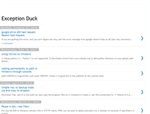 Tablet Screenshot of exceptionduck.blogspot.com