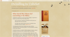 Desktop Screenshot of dwindlinginunbelief.blogspot.com