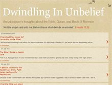 Tablet Screenshot of dwindlinginunbelief.blogspot.com