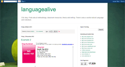 Desktop Screenshot of languagealive.blogspot.com
