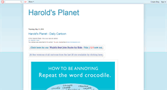 Desktop Screenshot of harolds-planet.blogspot.com