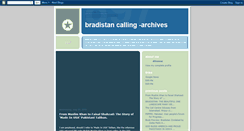 Desktop Screenshot of bradistancalling.blogspot.com