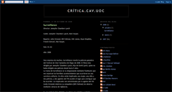 Desktop Screenshot of critica-cav-uoc.blogspot.com