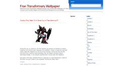 Desktop Screenshot of freetransformerswallpaper.blogspot.com