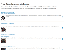 Tablet Screenshot of freetransformerswallpaper.blogspot.com
